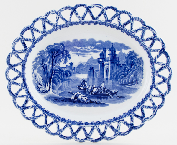 Platter pierced rim c1930s